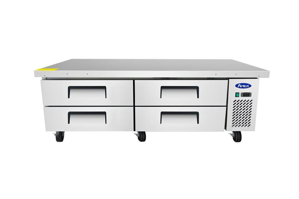 BRAND NEW ATOSA 72" REFRIGERATED CHEF BASE — 2 IN STOCK | WARRANTY INCLUDED — New commercial restaurant equipment for sale
