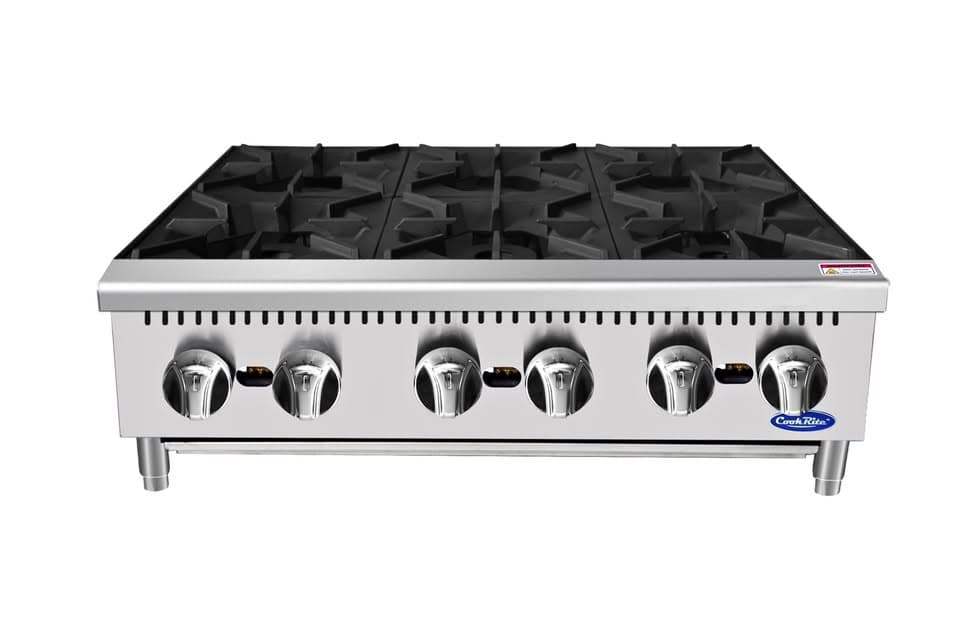 BRAND NEW ATOSA 6-BURNER GAS COUNTERTOP HOTPLATE – $964 | ACHP-6 | 150,000 BTU | 2 IN STOCK — New commercial restaurant equipment for sale