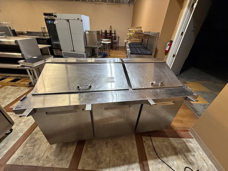 Used Hoshizaki SR721-30M 72" Mega Top Bain Marie/Sandwich Prep — Used commercial restaurant equipment for sale